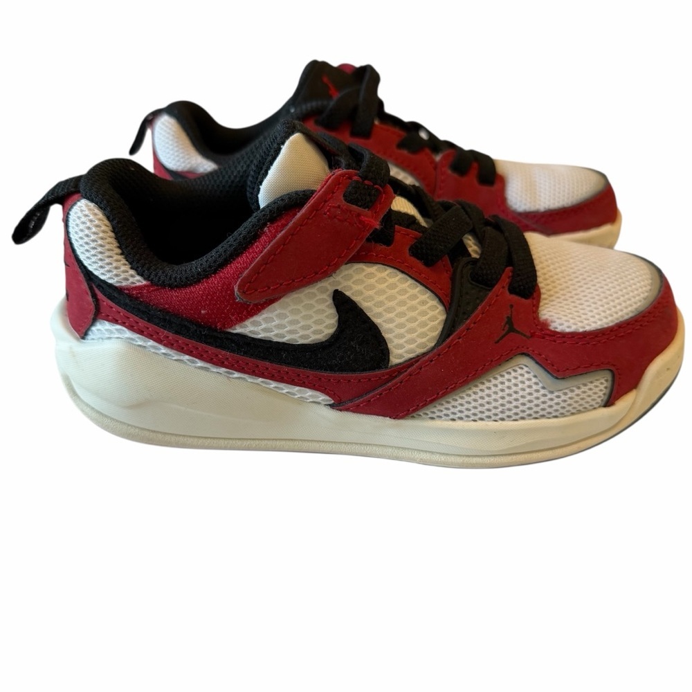 2/$30 Nike Jordan Kids' Basketball Sneakers in Red, Black, and White
